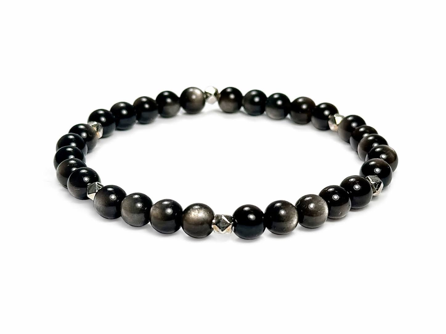 Gemora Classics V – Obsidian & Sterling Silver 925 Bracelet