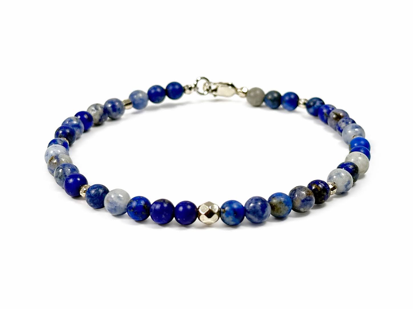 Gemora Cobalt Lapis – Bracelet with 925 Sterling Silver and Lapis Lazuli