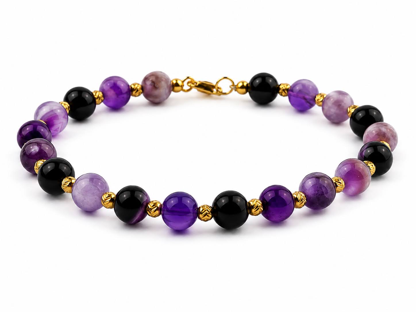 Gemora Amethis - Bracelet Amethis with gold-plated sterling silver 925
