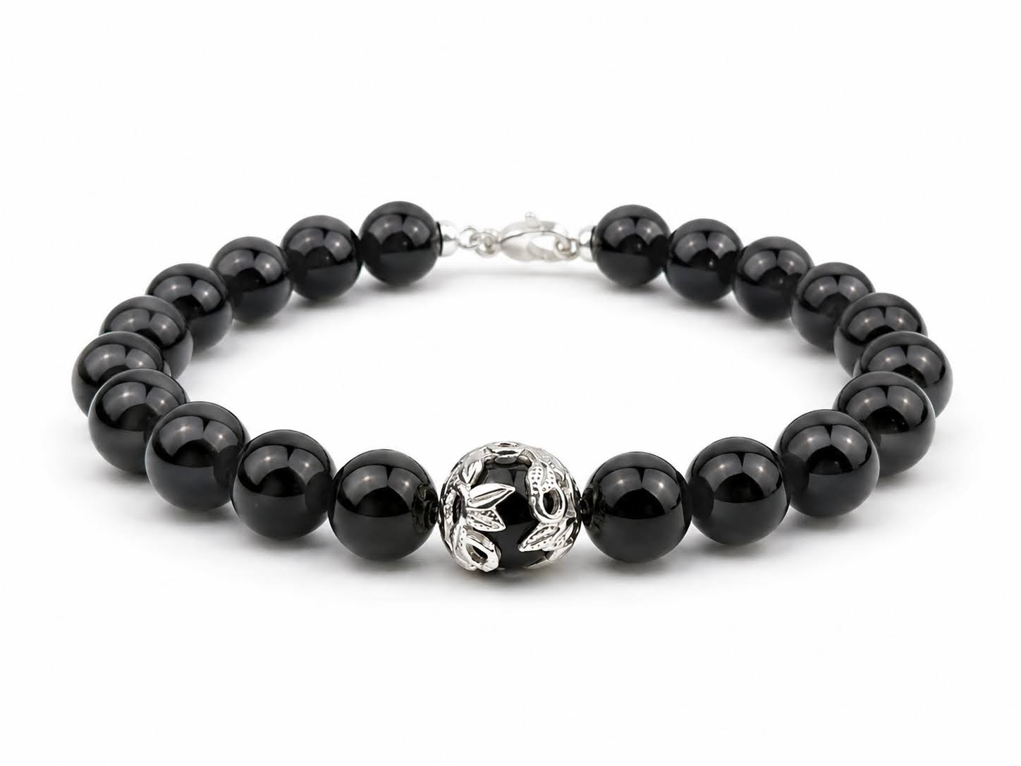 Gemora Onyx IV – Onyx & Sterling Silver 925 Bracelet