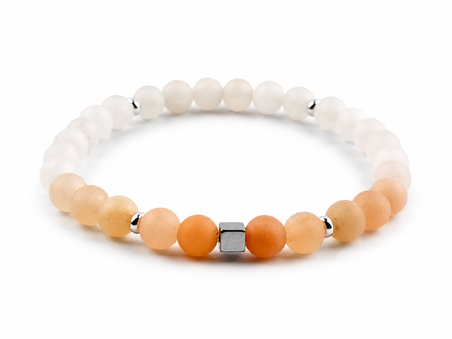 Gemora Classics VIII – bracelet made of matte agate and 925 silver